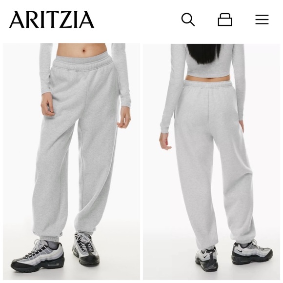 Aritzia Pants - Tna XXS Aritzia Cozy Sweatfleece Mega Fit Jogger in Grey Size 2XS XXS